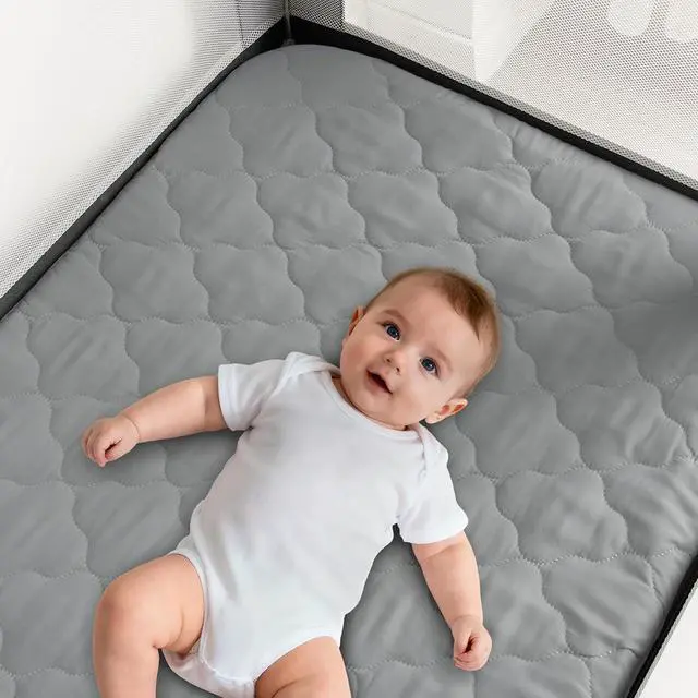 Alt view image 4 of 6 - Pack and Play Mattress Pad Protector Sheet Fitted Waterproof Mattress Cover