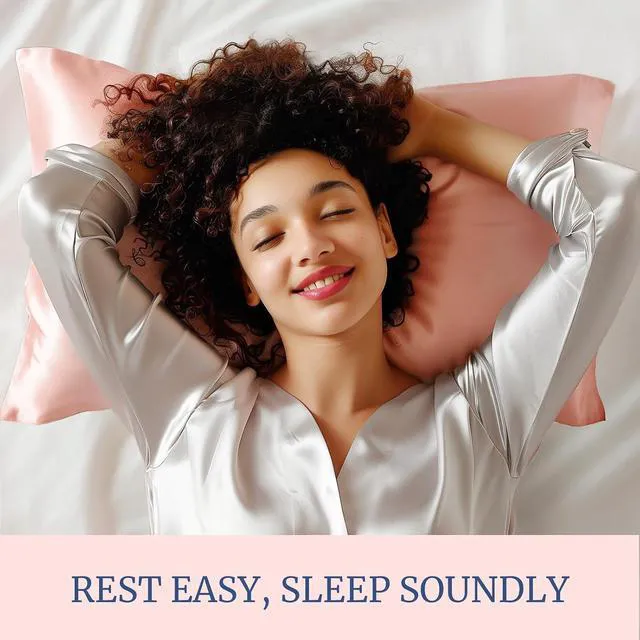 Alt view image 4 of 7 - Satin Pillowcase for Hair and Skin, Super Soft and Cooling Similar to Silk Pillow Cases 2 Pack with Envelope Closure, Gift for Women Men(20"x26" Standard Size, Coral)