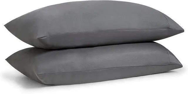 Alt view image 7 of 7 - Pillow Case Pillow Cases Standard Size - Soft Microfiber Pillowcases - Ultra Cooling Queen Pillow Cases - Stain & Fade Resistant Dark Grey Pillow Cases Set of 2-20x30