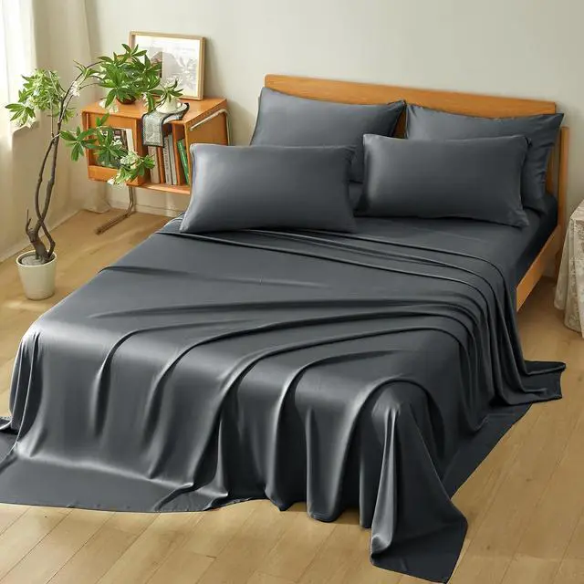 Alt view image 6 of 7 - Dark Grey Body 100% Rayon Derived from Bamboo Pillowcase