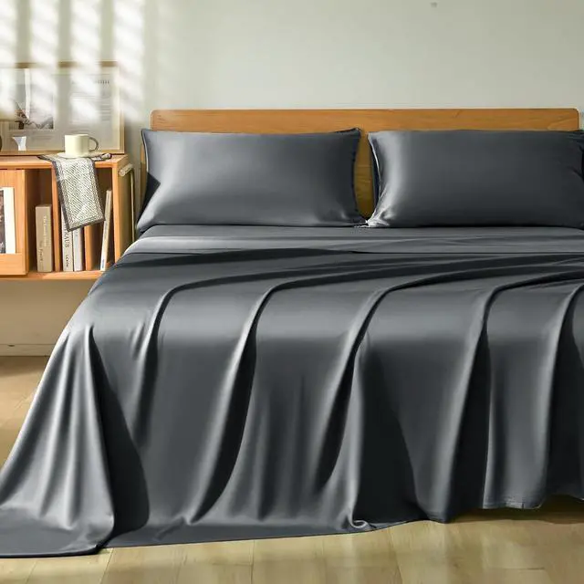 Alt view image 7 of 7 - Dark Grey Body 100% Rayon Derived from Bamboo Pillowcase