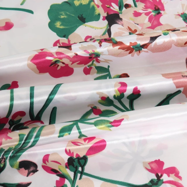 Alt view image 2 of 7 - 2 Pack Queen Satin Pillow Case with Envelope Closure Floral Printed Silky Microfiber Pillowcases for Hair and Skin 20x30 Inches