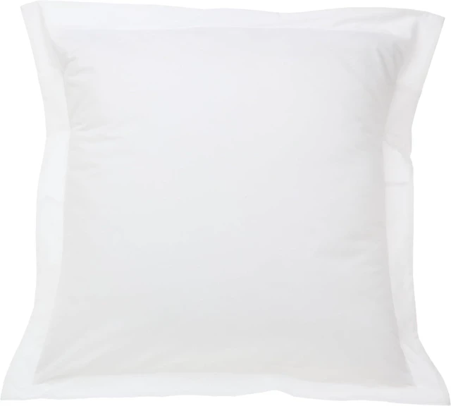 Main image of Poplin Tailored Pillow Sham, Euro, 26x26 inches, White