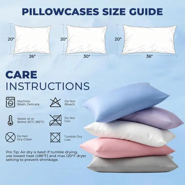 Alt view image 7 of 7 - Cooling Pillow Case King Size Pillow Cover with Zipper for Hot Sleepers Breathable & Gentle on Skin, All-Night Comfort (Dark Grey, 1Pcs)