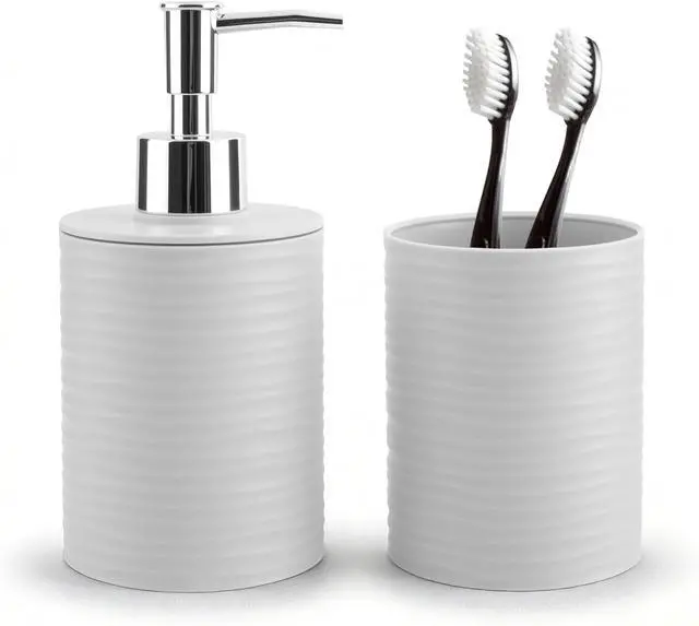Main image of Bathroom Accessory Set, Grey Bathroom Set for Modern Bathroom Decor