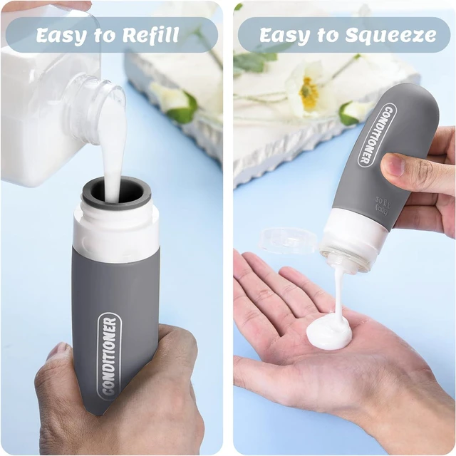 Alt view image 4 of 7 - Pre-printed Silicone Travel Bottles for Toiletries 3oz