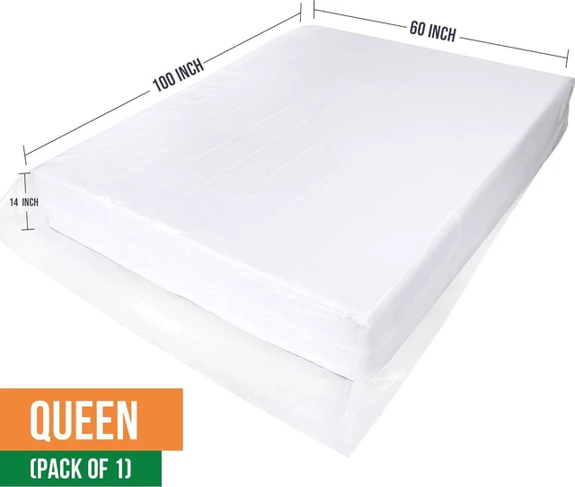 Alt view image 2 of 7 - Queen Mattress Bag for Moving, Storage & Disposal, 2 Mil Thick