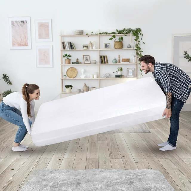 Alt view image 7 of 7 - Queen Mattress Bag for Moving, Storage & Disposal, 2 Mil Thick