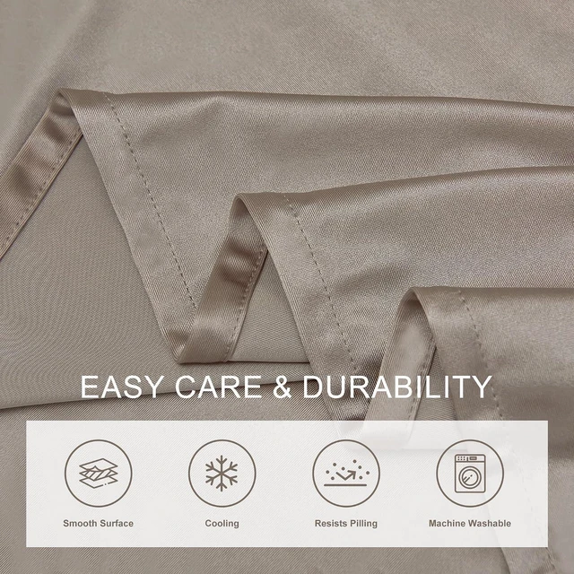 Alt view image 6 of 7 - Body Long Pillowcase, Similar to Silk Pillow Case, Coffee
