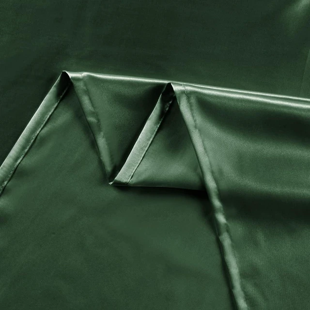 Alt view image 7 of 7 - Satin Body Pillowcase for Hair and Skin, Silky Satin Body Pillow Cover 20x60 inches Body Pillow Case with Envelope Closure, Forest Green
