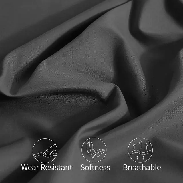 Alt view image 6 of 7 - 2 Pack Microfiber Pillowcases Standard Size Dark Grey Bed Pillow Cases with Envelope Closure, 1800 Thread Count Soft & Shrinkage Resistant Pillow Covers, 20 x 26 Inches