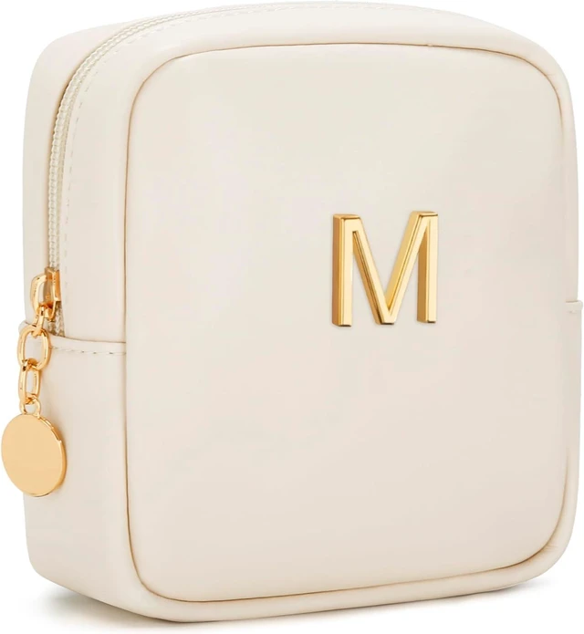 Main image of Initial Mini Makeup Bag Cosmetic Bag for Women
