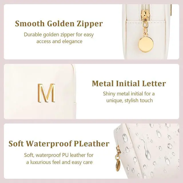 Alt view image 4 of 7 - Initial Mini Makeup Bag Cosmetic Bag for Women