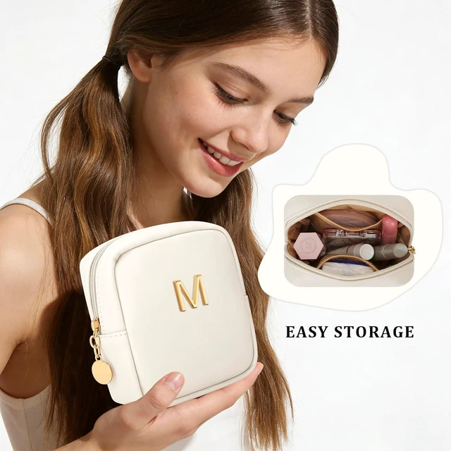 Alt view image 2 of 7 - Initial Mini Makeup Bag Cosmetic Bag for Women
