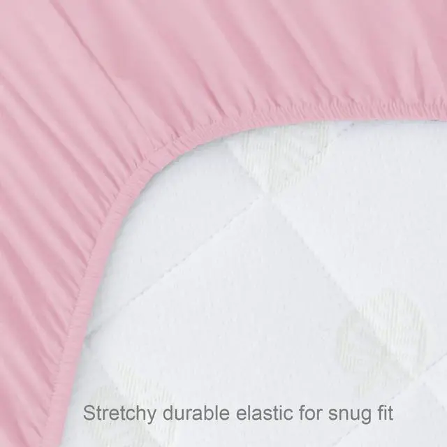 Alt view image 6 of 6 - Pack and Play Sheets Fitted, 2 Pack Fits for Graco Pack n Play Mattress