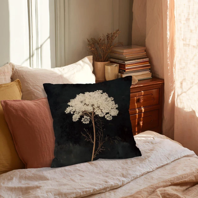 Alt view image 3 of 5 - Vintage Pillow Cover, Floral Botanical Throw Pillow Case 18x18 Inch