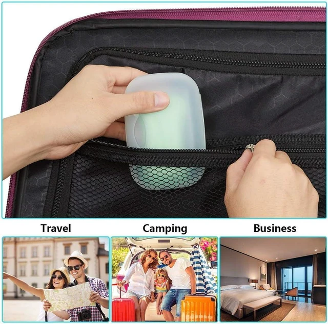 Alt view image 6 of 7 - Soap Box Holder, 2-Pack Soap Dish Soap Savers Case Container for Bathroom Camping Gym (Clear)