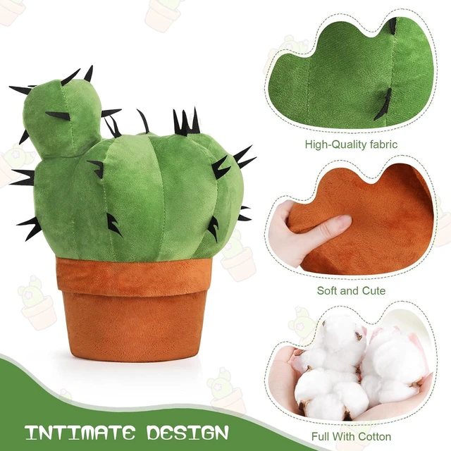 Alt view image 5 of 7 - 3D Cactus Throw Pillow, Plush Plant Cushion, 7.9-Inch