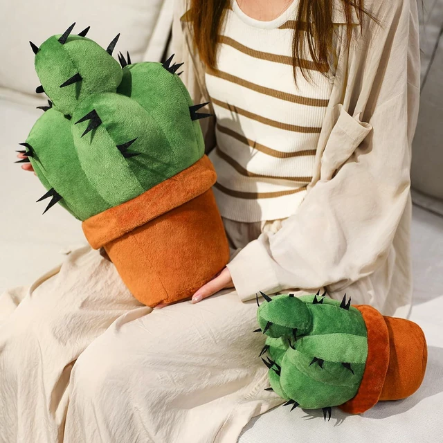Alt view image 7 of 7 - 3D Cactus Throw Pillow, Plush Plant Cushion, 7.9-Inch