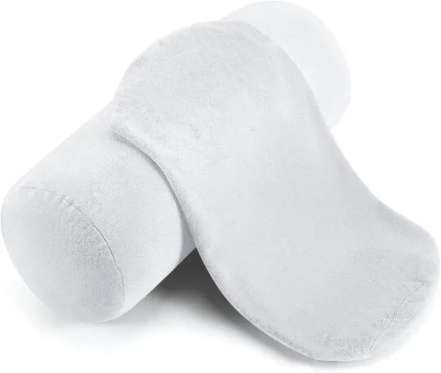 Main image of 2 Pcs Neck Roll Pillow Case 17x7 Inch Cylinder Pillow Cover, White