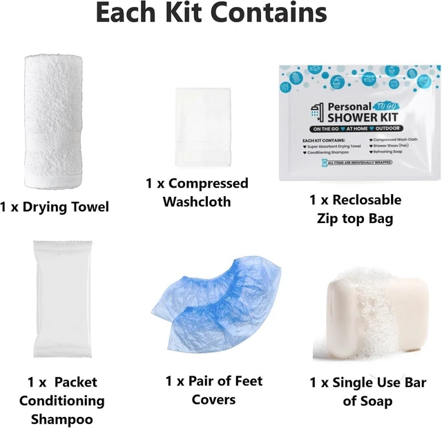 Alt view image 2 of 7 - Compact Personal Shower Kit To-Go Your Hygiene Companion for Travel, Gym, and Outdoor Adventures (1)
