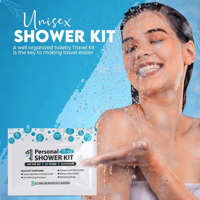 Alt view image 3 of 7 - Compact Personal Shower Kit To-Go Your Hygiene Companion for Travel, Gym, and Outdoor Adventures (1)
