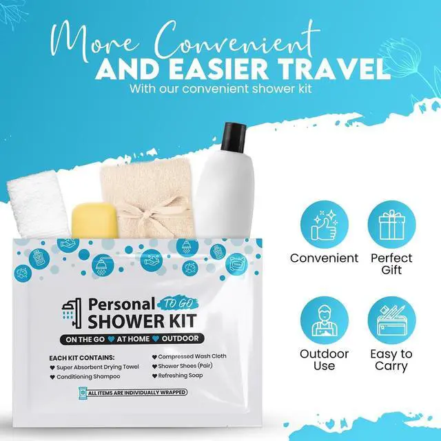 Alt view image 5 of 7 - Compact Personal Shower Kit To-Go Your Hygiene Companion for Travel, Gym, and Outdoor Adventures (1)