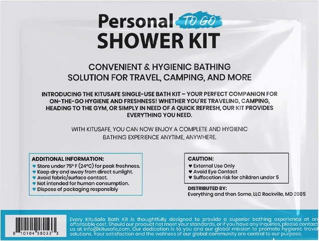 Alt view image 7 of 7 - Compact Personal Shower Kit To-Go Your Hygiene Companion for Travel, Gym, and Outdoor Adventures (1)