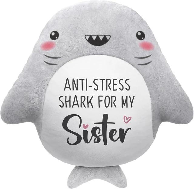 Main image of Sister Birthday Gifts - Shark Plush Throw Pillow