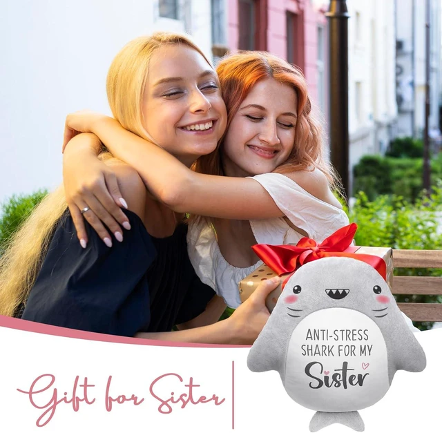 Alt view image 2 of 7 - Sister Birthday Gifts - Shark Plush Throw Pillow