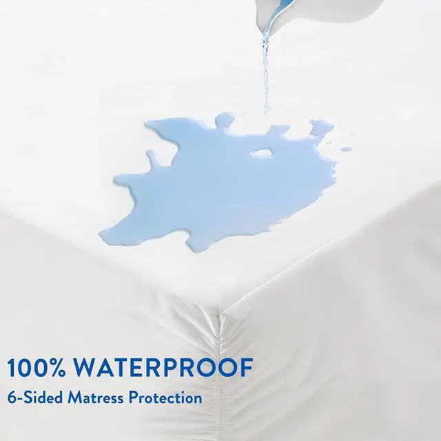 Alt view image 3 of 7 - Twin Size Mattress Protector, Zippered Encasement,100% Waterproof