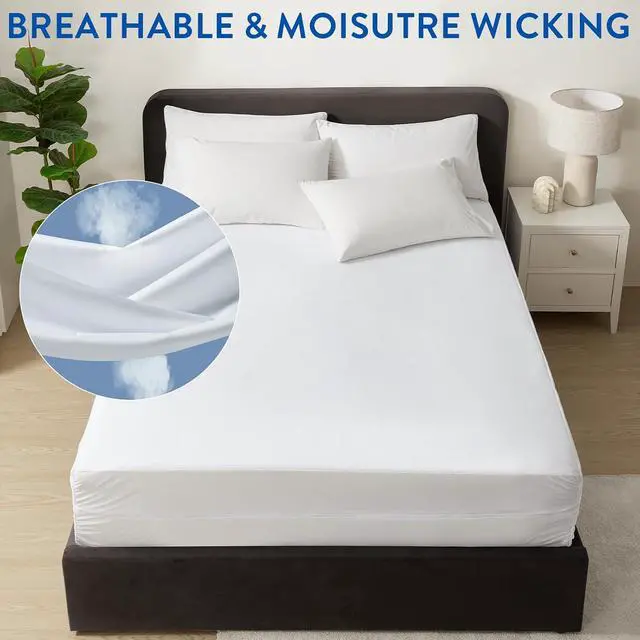 Alt view image 5 of 7 - Twin Size Mattress Protector, Zippered Encasement,100% Waterproof