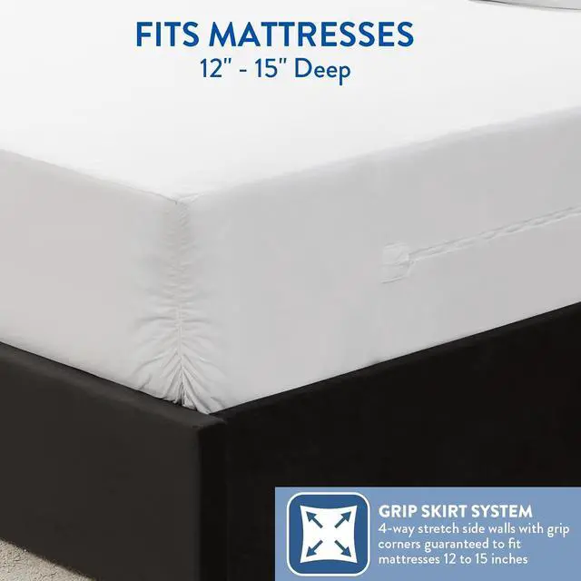 Alt view image 6 of 7 - Twin Size Mattress Protector, Zippered Encasement,100% Waterproof
