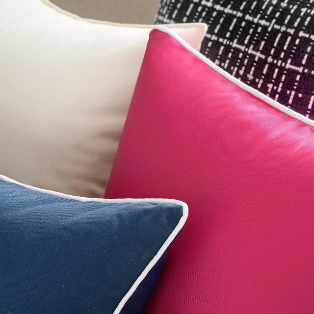 Alt view image 3 of 6 - Outdoor Waterproof Pillow Covers 18x18 Hot Pink Pack of 2