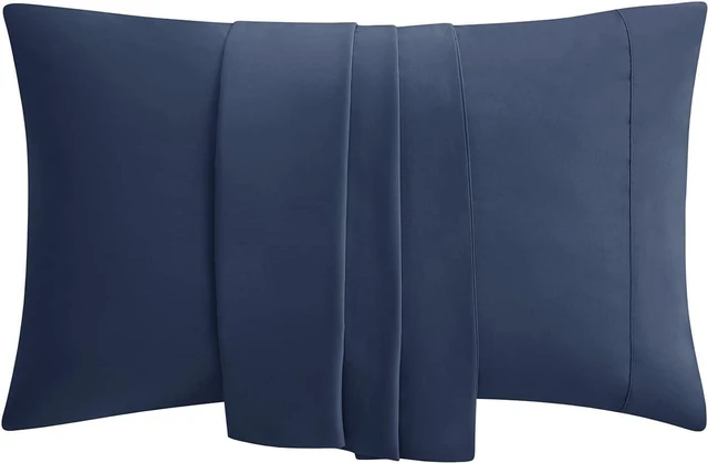 Alt view image 4 of 7 - Pillow Cases Standard Size - Soft Pillow Cases Queen - Standard Pillow Cases Set of 2 - Queen Pillow Cases Set of 2 - Queen Pillowcases Standard Size - Navy Blue