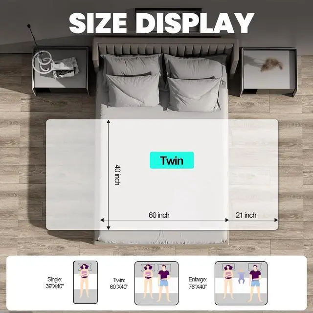 Alt view image 2 of 7 - 60"X40" Non Slip Washable Waterproof Bed Pads, White