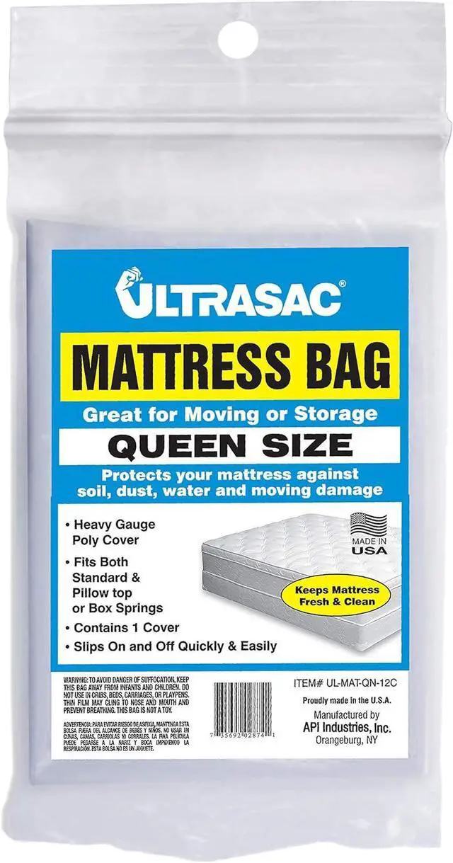 Main image of Queen Mattress 2.0 MIL (eq) Clear 70" x 92" Pack of 1