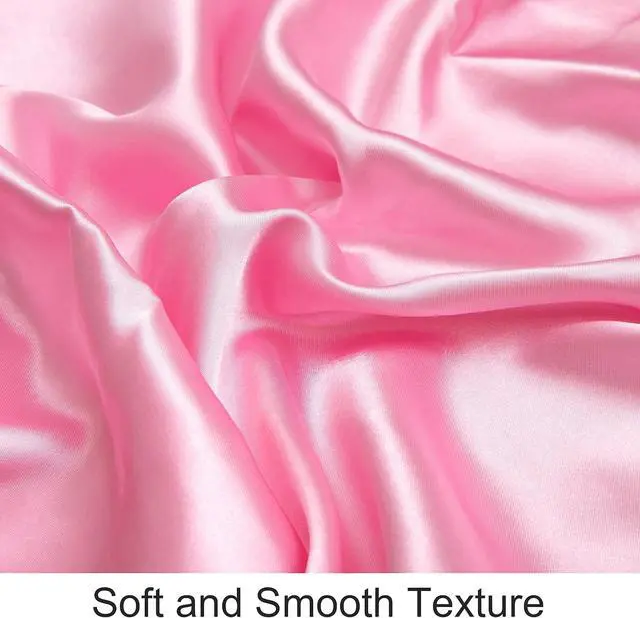 Alt view image 2 of 7 - Silk Satin Toddler Pillowcases, Small Pillow Case Pillow Cover 14x20 Inches with Envelope Closure, Soft and Silky Cooling Travel Pillow Covers for Nursery, Kids, Boys and Girls, Pink, 2 Pack