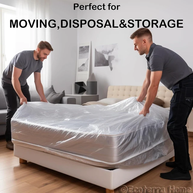 Alt view image 4 of 5 - Twin Mattress Bag for Moving and Disposal,Waterproof Mattress Plastic Cover,Storage Protector, 1 Pack