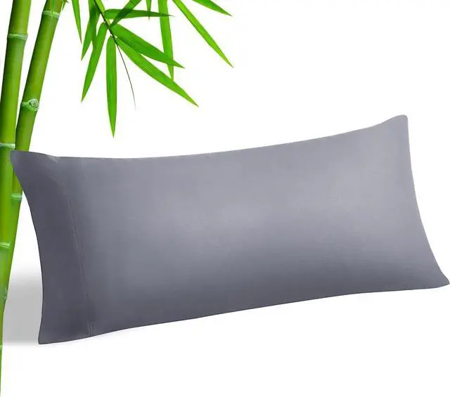 Main image of Body Pillow Pillowcase, Rayon from Bamboo, Grey, 20"x54"