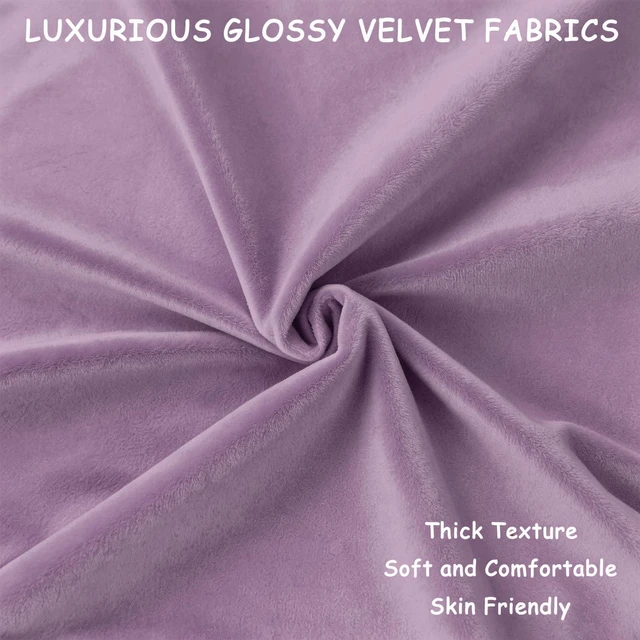 Alt view image 2 of 7 - 2 Pack 18x18 Pillow Cover Velvet Pillow Covers, Square Throw Pillow Covers for Living Room Decorations Throw Pillow Case, Throw Pillow Cover Cushion Cover for Sofa Bedroom Car, Lavender Velvet