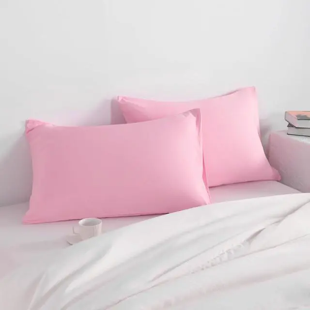 Alt view image 2 of 7 - Standard Microfiber Pillowcases, Set of 2, Pink