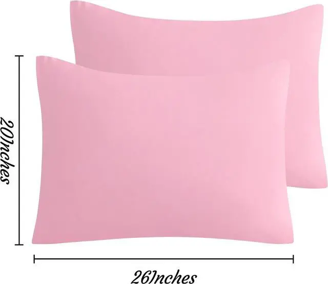 Alt view image 7 of 7 - Standard Microfiber Pillowcases, Set of 2, Pink