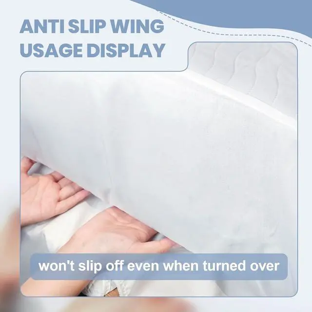 Alt view image 4 of 7 - 60"X40" Non Slip Washable Waterproof Bed Pads, White