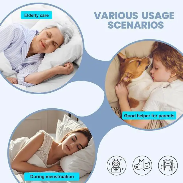 Alt view image 7 of 7 - 60"X40" Non Slip Washable Waterproof Bed Pads, White