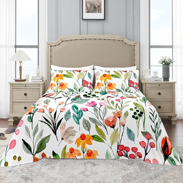 Alt view image 7 of 7 - Standard Pillow Cases Set of 2, Ultra Soft Double Brushed Microfiber Pillowcases Standard, Floral Bed Pillow Covers, Fade Resistant, Easy Slip-On (20"x26")