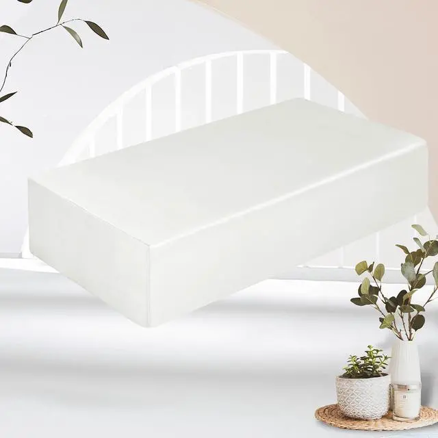 Main image of Satin Cube Pillowcase, White 24"x12"x5.5" Side Sleeper