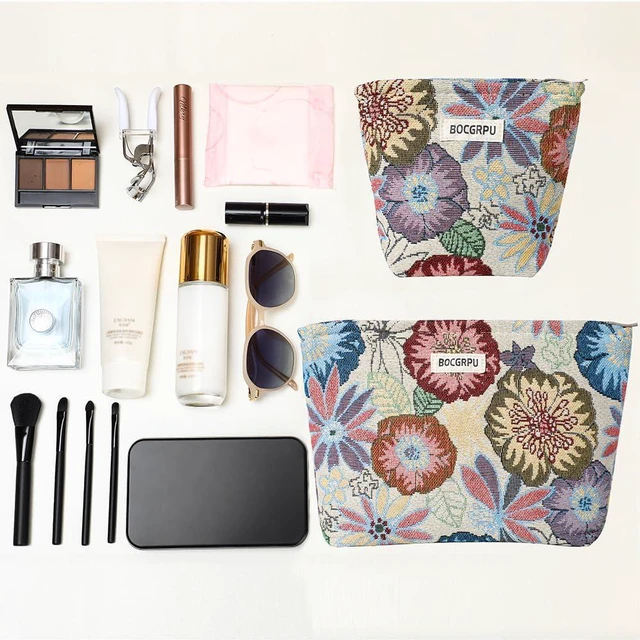 Alt view image 2 of 6 - 2 PCS Makeup Bag Set Cute Small Cosmetic Bag for Purse