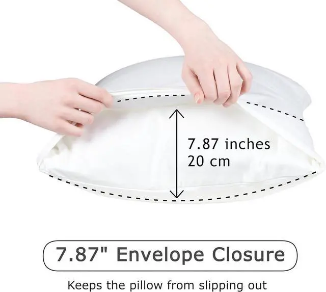 Alt view image 3 of 7 - Anti Acne Pillowcase - King Size 36x20, White, Envelope Style - Oeko-TEX Certified - 75% Viscose Derived from Bamboo, 25% Modal for Smooth, Breathable, Moisture-Wicking Quality