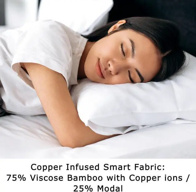 Alt view image 5 of 7 - Anti Acne Pillowcase - King Size 36x20, White, Envelope Style - Oeko-TEX Certified - 75% Viscose Derived from Bamboo, 25% Modal for Smooth, Breathable, Moisture-Wicking Quality